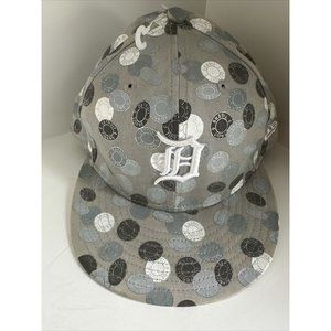 Detroit Tigers MLB New Era Baseball Fitted Hat Gray 7 1/4 Cap 59Fifty Tan/grey.